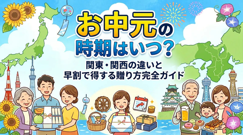 お中元の時期はいつ?関東・関西の違いと早割で得する贈り方完全ガイド