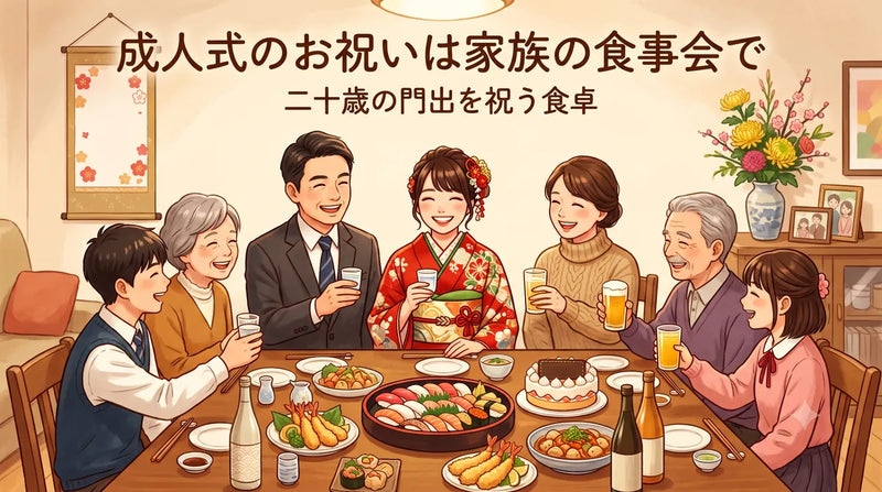 成人式のお祝いは家族の食事会で|二十歳の門出を祝う食卓