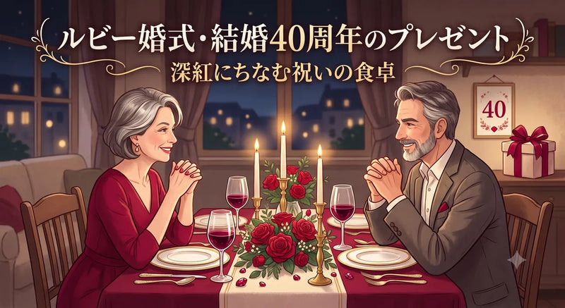 ルビー婚式・結婚40周年のプレゼント|深紅にちなむ祝いの食卓
