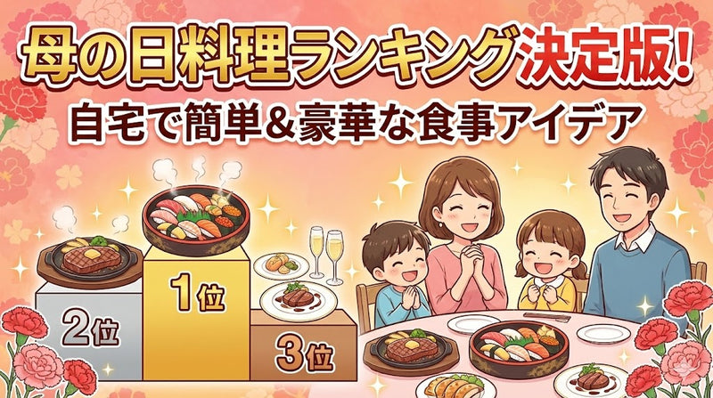 母の日料理ランキング決定版!自宅で簡単&豪華な食事アイデア