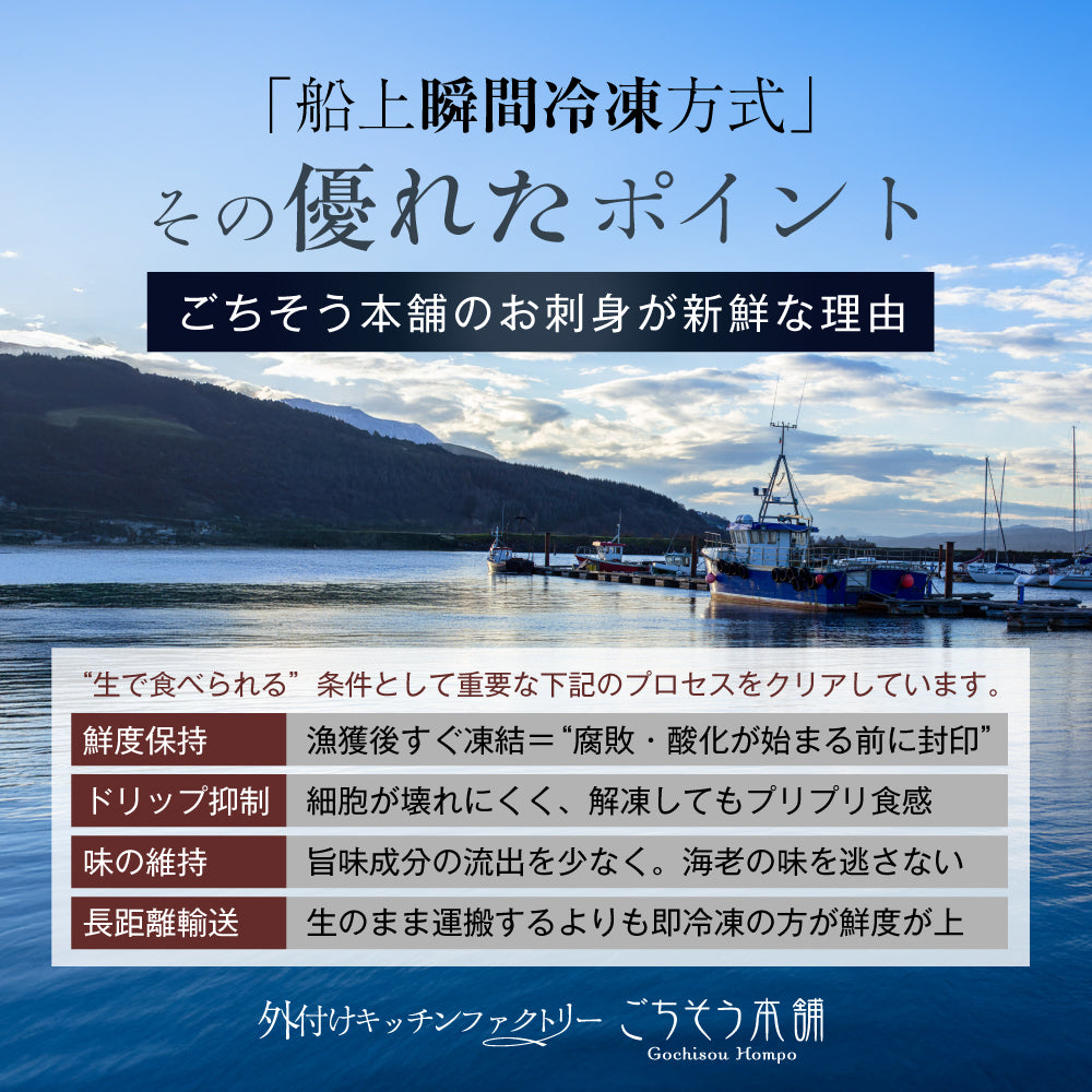 【刺身用に船上で瞬間冷凍】<br>お刺身用伊勢海老(イセエビ)<br>2尾分