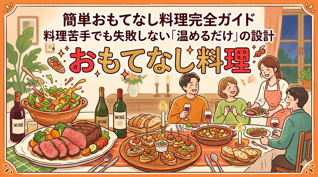 簡単おもてなし料理完全ガイド｜料理苦手でも失敗しない「温めるだけ」の設計