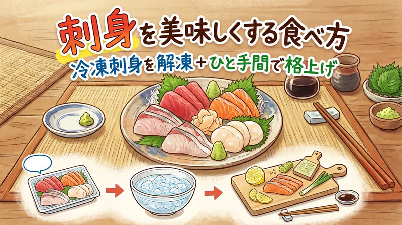 刺身を美味しくする食べ方｜冷凍刺身を解凍＋ひと手間で格上げ
