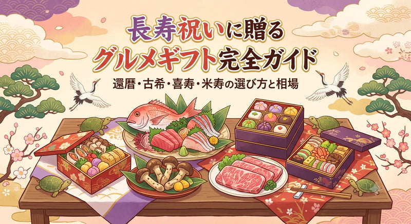 長寿祝いに贈るグルメギフト完全ガイド｜還暦・古希・喜寿・米寿の選び方と相場